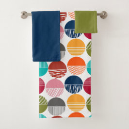 Conjunto De Toalhas Stripes e Sólidos