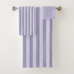 Conjunto De Toalhas Stripes Roxas