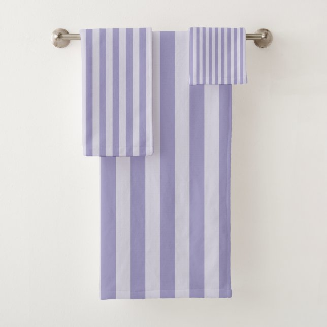 Conjunto De Toalhas Stripes Roxas (Insitu)