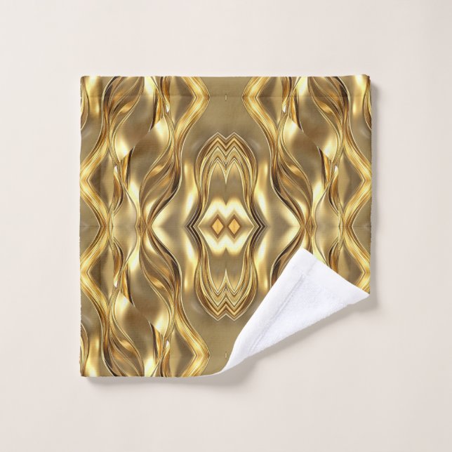 Conjunto De Toalhas Stunning Golden abstract design (Pano de lavar)