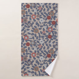 Conjunto De Toalhas Stunning Teal and Magenta Foliage Pattern