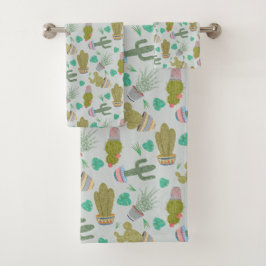 Conjunto De Toalhas Succulents Bath Towel Set