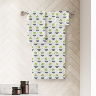 Conjunto De Toalhas Suculent Kalanchoe Plant Mãe Patterno