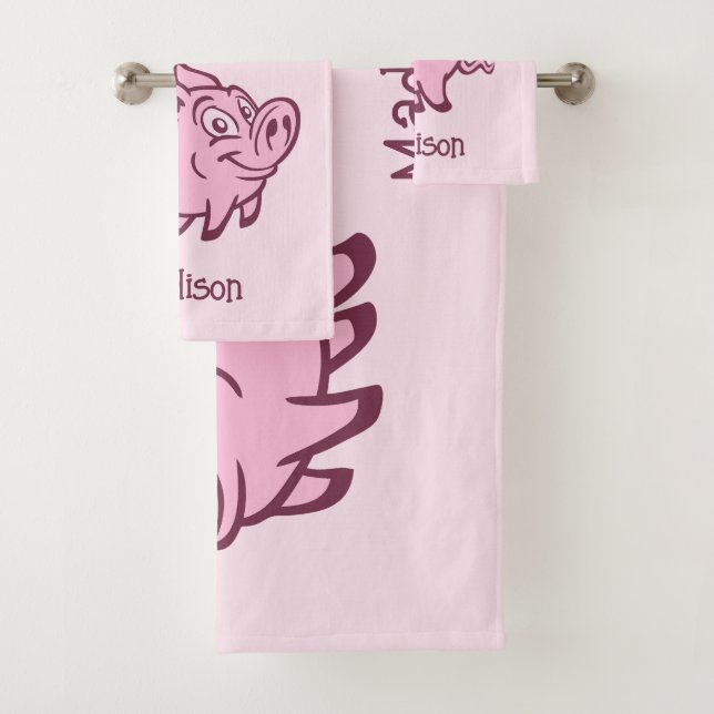 Conjunto De Toalhas Suíte de Nome e Cores Personalizados (Insitu)