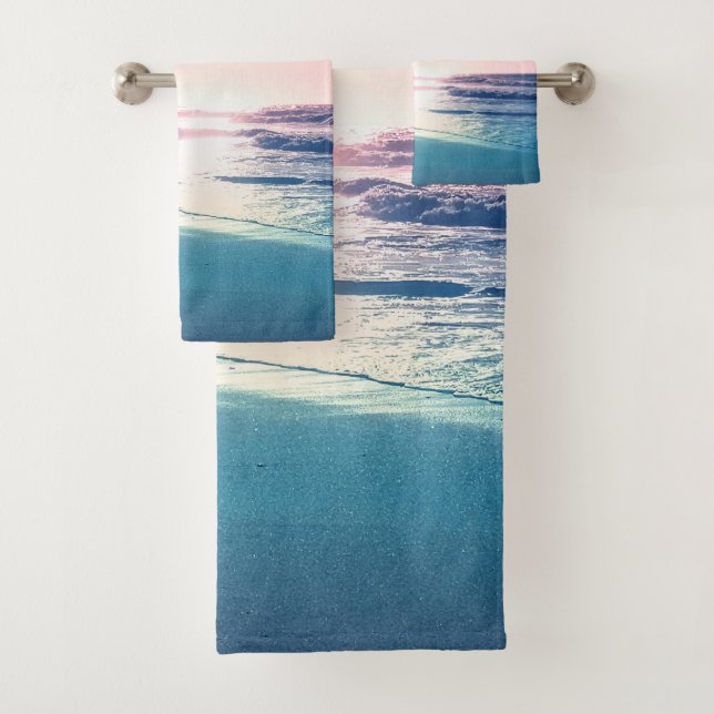 Conjunto De Toalhas Summer Sea Sunset Tropical Beach Photo (Insitu)