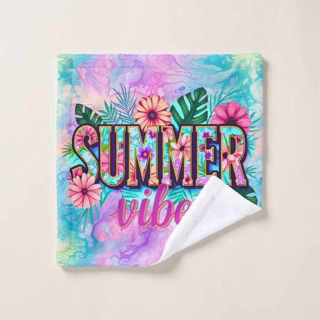 Conjunto De Toalhas Summer Vibes (Pano de lavar)