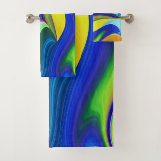 Conjunto De Toalhas Summerrainbow, Abstrato 3D Rainbowart
