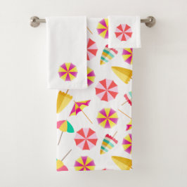 Conjunto De Toalhas Sun Umbrellas