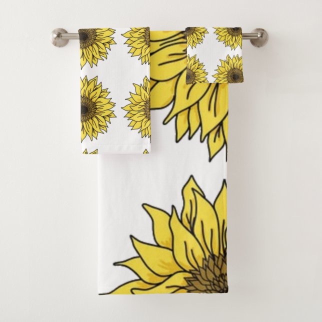 Conjunto De Toalhas Sunflower, botanical, gift for women  (Insitu)