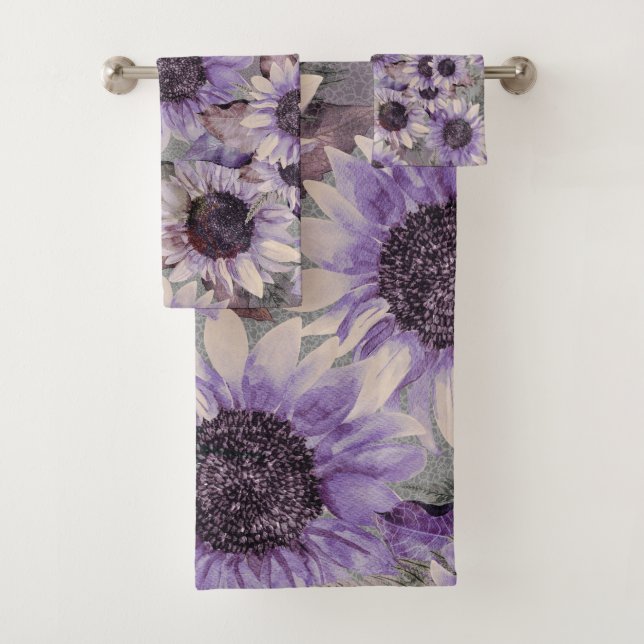 Conjunto De Toalhas Sunflower Mauve Patterna (Insitu)