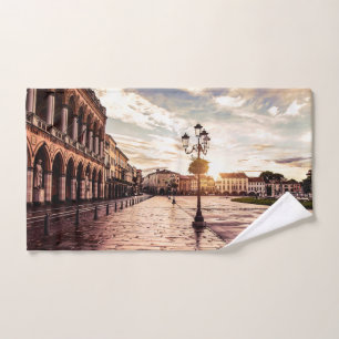Conjunto De Toalhas Sunset over quadrado em Padova, Itália