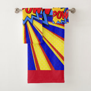 Conjunto De Toalhas Super-herói do livro de banda desenhada Kapow!Con