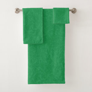 Conjunto De Toalhas Superfície verde texturizada com padrão giratório