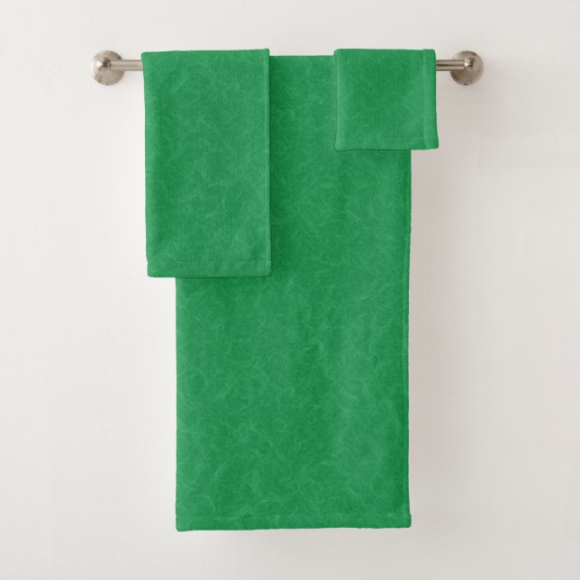 Conjunto De Toalhas Superfície verde texturizada com padrão giratório (Insitu)