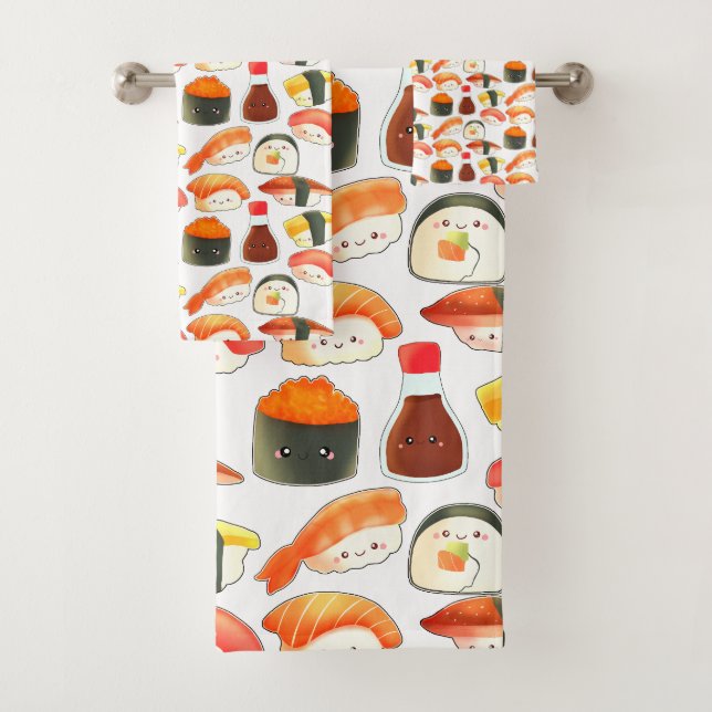 Conjunto De Toalhas Sushi japonês bonito (Insitu)