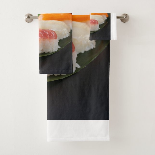 Conjunto De Toalhas  Sushi on a Leaf - Japanese Nigiri Towel (Insitu)