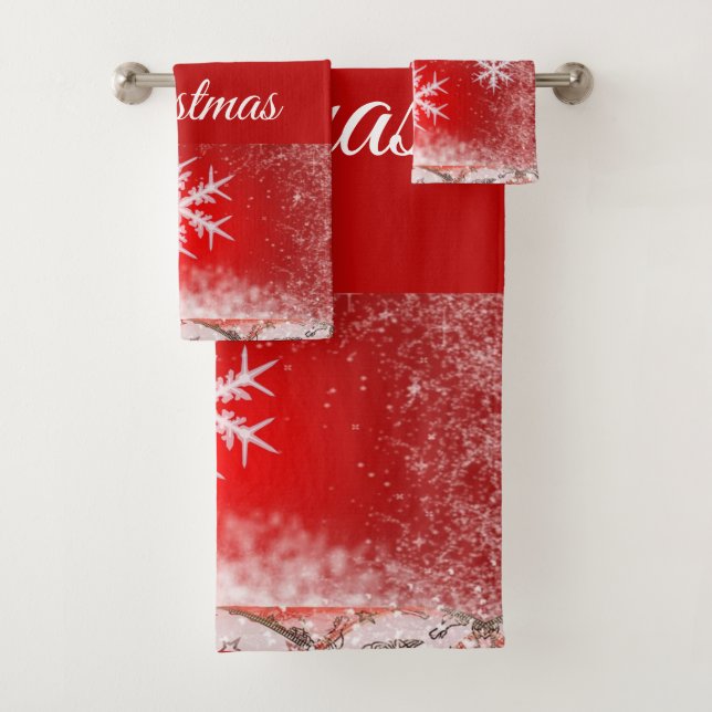 CONJUNTO DE TOALHAS SUZANNE ELIZABETH CHRISTMAS COLLECTION BATH TOWEL (Insitu)