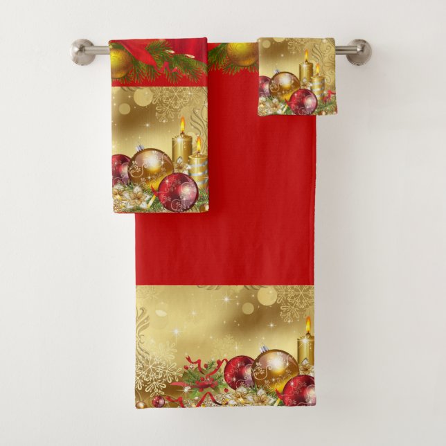 CONJUNTO DE TOALHAS SUZANNE ELIZABETH CHRISTMAS COLLECTION BATH TOWEL (Insitu)