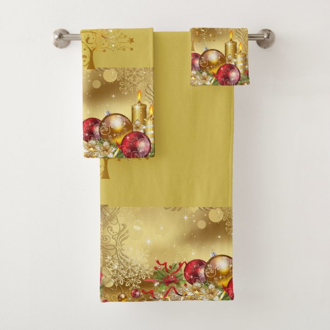 CONJUNTO DE TOALHAS SUZANNE ELIZABETH CHRISTMAS COLLECTION BATH TOWEL (Insitu)