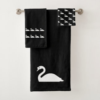 Conjunto De Toalhas Swane Bath Black and white tower