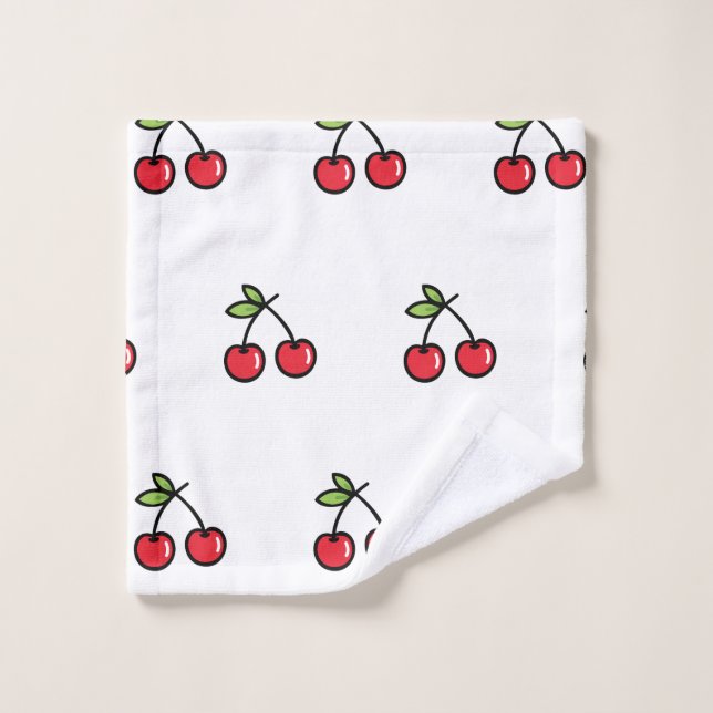 Conjunto De Toalhas Sweet Cherry Bath Towel Set (Pano de lavar)