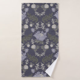 Conjunto De Toalhas Symmetrical dark purple floral pattern