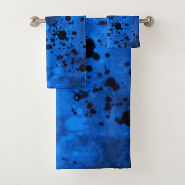 Conjunto De Toalhas Tabuleiro de Tinta Azul Retroativo (Insitu)