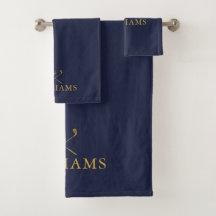 Tacos de golfe personalizados com nome em azul mar