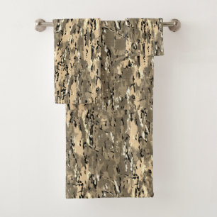 Conjunto De Toalhas Tan Camo Modern Abstrato