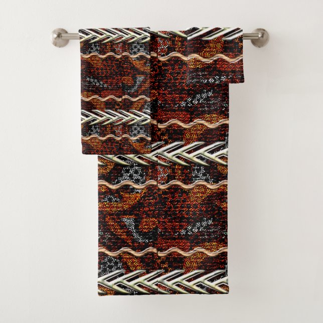 Conjunto De Toalhas Tapeçaria Tribal Afrocêntrica (Insitu)