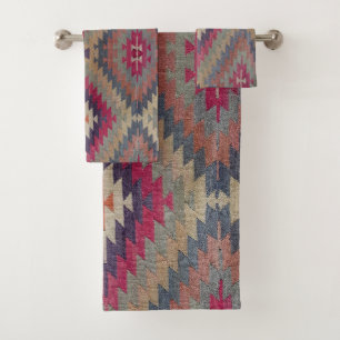 Conjunto De Toalhas Tapete Kilim Turco Oriental Antigo Vintage