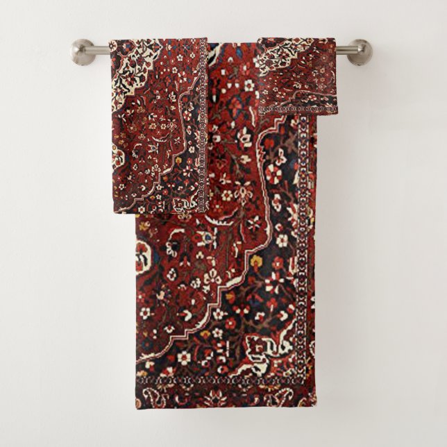 Conjunto De Toalhas Tapete Turco Persa Antigo Oriental (Insitu)