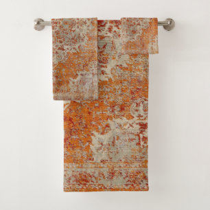 Conjunto De Toalhas Tapis - laranja oriental antiga