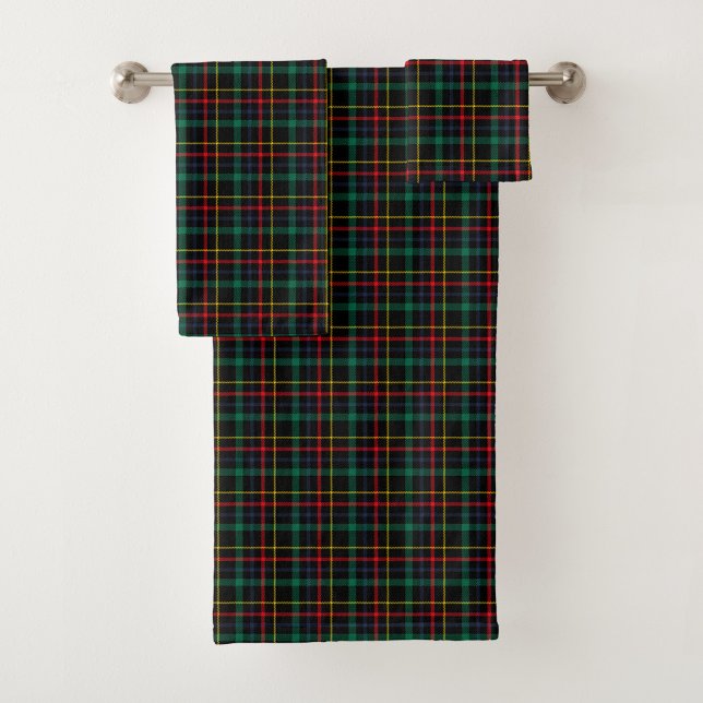 Conjunto De Toalhas Tartan-patterned towel set with red, green, blue (Criador carregado)