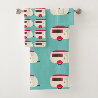 Conjunto De Toalhas Teal Background Camper