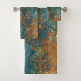 Conjunto De Toalhas Teal Cooper Patina