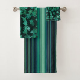 Conjunto De Toalhas Teal Daisies