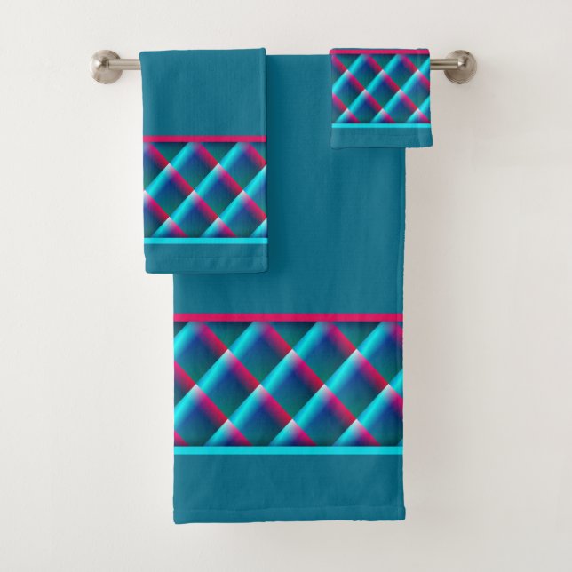 Conjunto De Toalhas Teal de Ouros (Insitu)