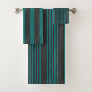 Conjunto De Toalhas Teal e carvão cinco estilos