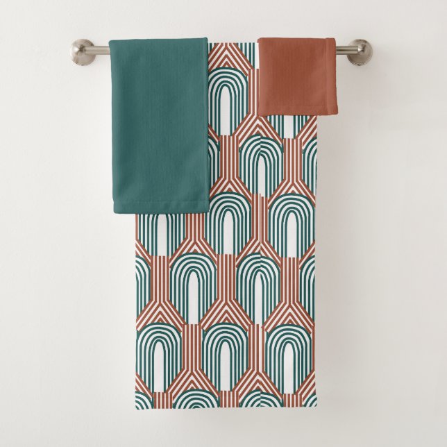Conjunto De Toalhas Teal e Cobre (Insitu)