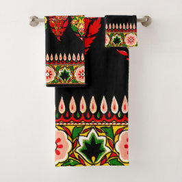 Conjunto De Toalhas Tecido de algodão indiano