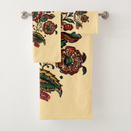 Conjunto De Toalhas Tecido de Chintz de Algodão Indiano Vintage