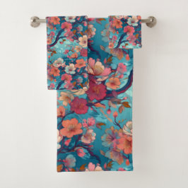 Conjunto De Toalhas Tecido Kimono japonês inspirado