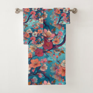 Conjunto De Toalhas Tecido Kimono japonês inspirado
