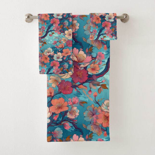 Conjunto De Toalhas Tecido Kimono japonês inspirado (Insitu)