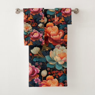 Conjunto De Toalhas Tecido Kimono japonês inspirado