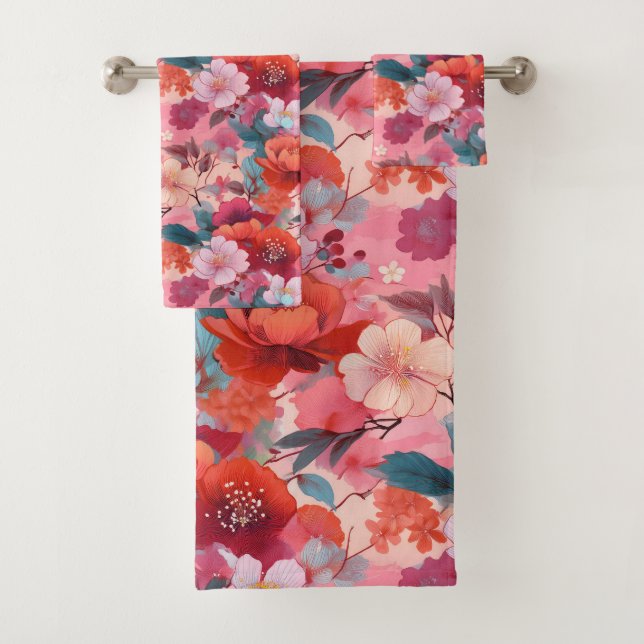 Conjunto De Toalhas Tecido Kimono japonês inspirado (Insitu)