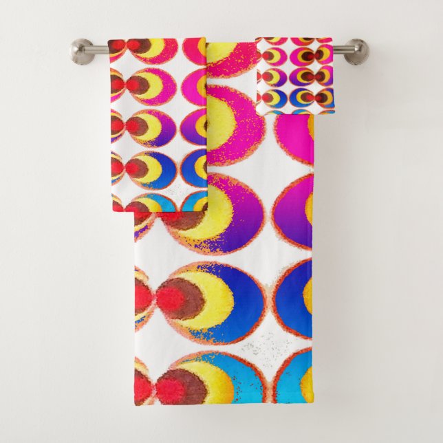 Conjunto De Toalhas Tecido psicodélico (Insitu)