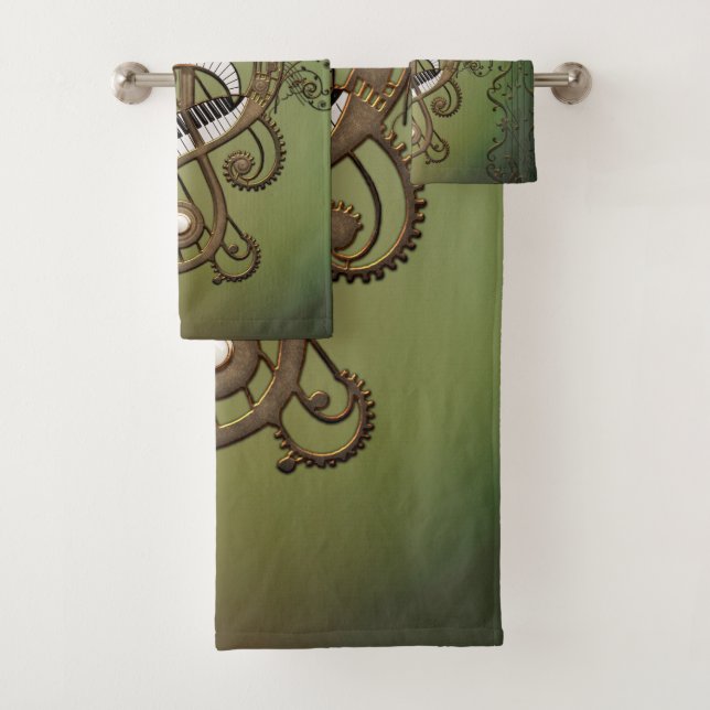 Conjunto De Toalhas Teclado de piano inclinado. (Insitu)