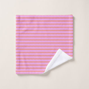 Conjunto De Toalhas Tela de lavagem com faixa rosa
